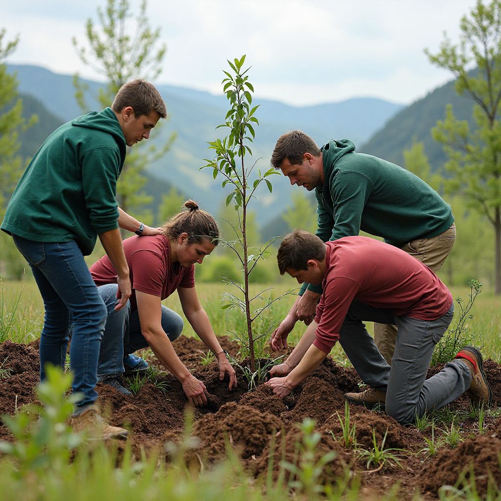 Proiect de reîmpădurire în Munții Carpați