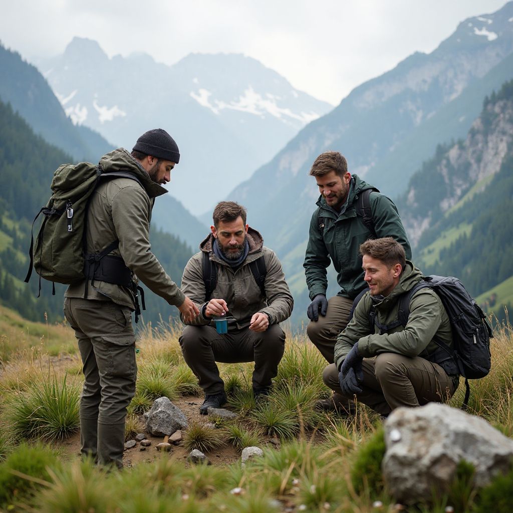 Echipa noastră lucrând în teren